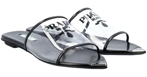 prada flat sandals polyvore|prada plexiglass sandals.